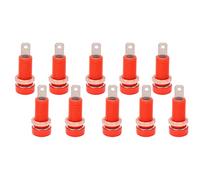 LUCKDANO Connecteur de Bananier, Poteau de Liaison Jack Banana 10pcs 4 Mm de Prise Banane Poste de Liaison à Douille Banane, Connecteurs de Bouchons de pour Instrument électronique (Rouge)