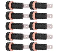 LUCKDANO Connecteur de Bananier, Poteau de Liaison Jack Banana 10pcs 4 Mm de Prise Banane Poste de Liaison à Douille Banane, Connecteurs de Bouchons de pour Instrument électronique (Black)