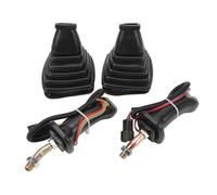 LUCKDANO Contrôleur de Poignée de Levier de Joystick de Pelle, Poignée de Joystick à 3 Boutons pour Doosan DH DX150 215 225 300 370 9C avec Alliage D'aluminium ABS 6 Broches Noir