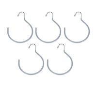 LUCKDANO Crochet de Suspension Polyvalent 5 Pièces Crochet de Suspension Polyvalent pour Spa et Salon, Placard en Acier à Haute Teneur en Manganèse pour Serviettes, Foulards et Ceintures (GREY)