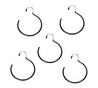 LUCKDANO Crochet de Suspension Polyvalent 5 Pièces Crochet de Suspension Polyvalent pour Spa et Salon, Placard en Acier à Haute Teneur en Manganèse pour Serviettes, Foulards et Ceintures (BLACK)