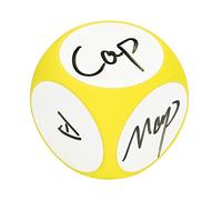 LUCKDANO Dés pour Enseigner L'écriture et L'essuyage, 10 Cm, Portables, Nettoyables, avec des Couleurs Vives, pour Enfants, Apprentissage des Jeux Mathématiques (Yellow)