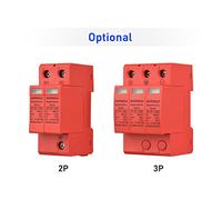 LUCKDANO Dispositif de Protection Contre Les Surtensions 2P 40KA Parafoudre Photovoltaïque Anti-Tonnerre pour Installation sur Rail DIN - Protection Fiable du Système PV (2P)