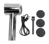 LUCKDANO Dissolvant électrique de Callosités des Pieds, Lime de Pédicure Rechargeable avec Aspirateur, 2 Vitesses Réglables, 3 Têtes de Grain Lavables, avec Chargement de TYPE C (SILVER)