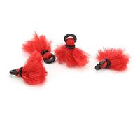 LUCKDANO Dorsey Yarn Indicator Indicateurs de Fil de Pêche à la Mouche - Lot de 4 Flotteurs à Crochet Légers pour Une Meilleure visibilité de Frappe et Un Réglage Facile (Rouge)