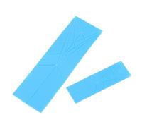 LUCKDANO Ensemble de Cuillères à Mesurer de Cuisine Pliables Multifonctions, Grande et Petite Taille, Cuillère à Mesurer 3 en 1, Polygones Verts, 2 Pièces (BLUE)