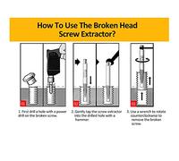 LUCKDANO Ensemble d'extracteurs de Vis, Extracteur de Boulon cassé et de Tuyau d'eau, Kit 'outils en Spirale Idéal pour la Main Gauche avec étui de Rangement pour une Extraction Facile et Efficace