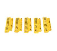LUCKDANO Étiquette d'oreille de Bétail, Grande étiquette d'oreille d'animal en Plastique avec Chiffres, étiquette D'identification d'animal pour Vaches, Kits (Jaune avec étiquette