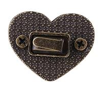 LUCKDANO Fermoir à Virage en Métal, Torsion de Serrure Fermade Fermoir Serrure Coeur en Forme de en Métal Verrouillage Tour Twist Verrouillage 2 Couleurs 5 Sets Matériel Sac à Main Accessoire