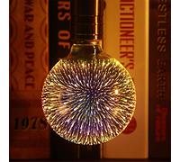 LUCKDANO Feux d'artifice 3D LED Ampoule LED de Feu d'artifice 3D 4W E27 Ampoule Décorative Colorée Vintage - Créez de Superbes Effets de Feu 'artifice pour les Fêtes, les Mariages et la