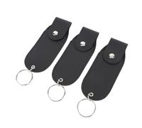 LUCKDANO Hauteur de Lèvres, Support de Rouge à Lèvres Chaîne de Clés du Support de Chapstick avec de Rouge à en Cuir PU PORTABLE PACHE LIP LIP PACH 3PCS HEUDDER LE VILSTICK HEDDERCHINE POUR LA VIE