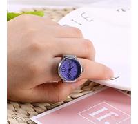 LUCKDANO Horloge Annulaire élégante, Unisexe, Montre à Quartz Classique, Garde l'heure Précise, Adaptée aux Dates, aux Fêtes ou à Un Usage Quotidien. (Purple)