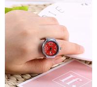 LUCKDANO Horloge Annulaire élégante, Unisexe, Montre à Quartz Classique, Garde l'heure Précise, Adaptée aux Dates, aux Fêtes ou à Un Usage Quotidien. (Rouge)