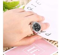 LUCKDANO Horloge Annulaire élégante, Unisexe, Montre à Quartz Classique, Garde l'heure Précise, Adaptée aux Dates, aux Fêtes ou à Un Usage Quotidien. (Black)