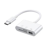 LUCKDANO Hub 3-en-1 Type-C - Adaptateur Type-C vers USB2.0 + SD + TF pour Appareils - Fonction OTG, Léger et Portable pour Un Partage de Fichiers et Une connectivité Efficaces