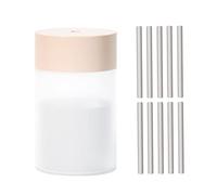 LUCKDANO Humidificateur à Brume Colorée 260 Ml, Diffuseur d'arômes Nano-buée avec 10 Cotons-tiges, Sept Lumières d'ambiance, Arrêt Automatique, Faible Bruit, pour la Maison, le Bureau, la Chambre