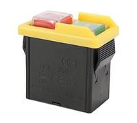 LUCKDANO Interrupteur de sécurité d'arrêt d'urgence Universel 250 V | Interrupteur électromagnétique étanche et Anti-poussière pour Rectifieuses | Charge Résistive 6A et Charge Inductive 4A