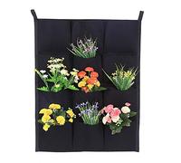 LUCKDANO Jardinière de Jardin Verticale en Feutre à Poche Verticale, 7 Poches, à Suspendre au Mur, 100 X 30 Cm, pour Une Utilisation Intérieure/extérieure, Tissu Durable et Respirant pour Herbes et