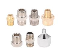 LUCKDANO Kit d'adaptateur d'aérographe, Ensemble de Connecteurs pour Compresseur et Tuyau 'aérographe - Connecteurs Fiables avec Raccords Mâles et Femelles BSP 1/8" et 1/4" - Parfait pour les