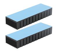 LUCKDANO Kit de Dissipateur Thermique à Fentes en Aluminium 2 Pc Nageoires de Refroidissement pour électronique 120x40x20mm (Avec colle arrière)