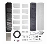 LUCKDANO Kit de Réveil Numérique à LED avec Grand écran de à 6 Chiffres, Module d'horloge, Affichage du Spectre Musical et Fonctions Multifonctions de Température/Date/Jour de la Semaine/réveil (en