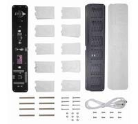 LUCKDANO Kit de Réveil Numérique à LED avec Grand écran de à 6 Chiffres, Module d'horloge, Affichage du Spectre Musical et Fonctions Multifonctions de Température/Date/Jour de la Semaine/réveil