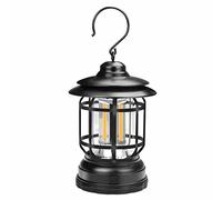 LUCKDANO Lanterne de Camping LED - Lampes de Jardin Suspendues Durables, Guirlande Lumineuse à intensité Variable, éclairage Extérieur étanche, Idéal pour les Balcons et les Jardins, Alimentée par 3