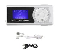 LUCKDANO Lecteur MP3 Portable Lampe de Poche LED écran LCD Lecteur Multimédia de Musique avec écouteurs Câble USB pour l'exercice Sportif (Silver)