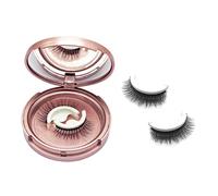 LUCKDANO Les Faux Cils Réutilisables Auto-adhésifs Pas de Cils à Aspect Lavables Nécessaires avec des Bandes Adhésives Remplaçables pour des Yeux Plus Charmants Plus Charmants (style)