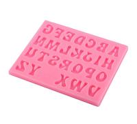 LUCKDANO Lettres Shape Silicone Cake Fondant Chocolate Decorating Tool pour la Fête D'anniversaire Bricolage Rose Gris (PINK)