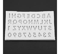 LUCKDANO Lettres Shape Silicone Cake Fondant Chocolate Decorating Tool pour la Fête D'anniversaire Bricolage Rose Gris (GREY)
