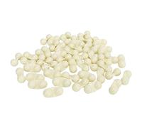 LUCKDANO Leurres de Pêche en Métal à Double Hochet, 50 Pièces, Leurres de Mer, Perles D'attraction de Poisson avec étui en Plastique pour la Pêche en Eau Salée et en Eau Douce (Blanc Laiteux)