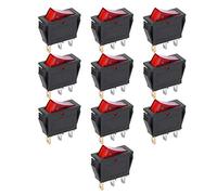 LUCKDANO Lights Red Rock, Light 3 Pin ROCKER sur ROCKER Off Boat 10pcs 2 POSITION MINI BAPAT TOGGLE SNAP POUR LES APPLICALES DE MÉNAGE AUTO AUTO