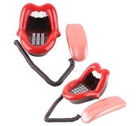LUCKDANO Lip Phone Red AR-5056 Téléphone Multifonction Rouge en Forme de Grande Langue - Décoration d'intérieur Tendance avec qualité Sonore Claire, Fonctionnalités Pop-up et Design Unique