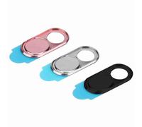 LUCKDANO Lot de 3 Capuchons d'objectif en Métal pour Webcam et Tablettes - Idéal pour la Cyberprotection - Design Adhésif Ultra Fin Compatible avec la Plupart des Ordinateurs Portables et Tablettes