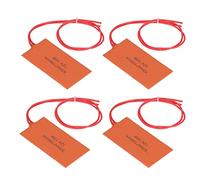 LUCKDANO Lot de 4 Coussins Chauffants Flexibles en Caoutchouc de Silicone 12 V 15 W - Parfait pour le Chauffage des Couvertures électriques et des Tambours à, Chauffage Rapide et Haute efficacité