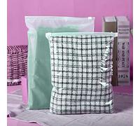 LUCKDANO Lot de 50 Sacs en Plastique Givrés à Fermeture éclair - Sacs de Rangement à Fermeture Refermable pour Vêtements, T-shirts et Accessoires - Organisateurs Imperméables de Haute qualité