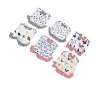 LUCKDANO Lot de 6 Tabliers de Selle de Poule Imperméables avec Sangles élastiques pour Veste de Poulet pour Fournitures de Fixation de Plumes de Poule, Protection Dorsale D'aile de Poule