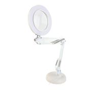 LUCKDANO Loupe de Bureau Grossissement 8X avec luminosité Réglable et Lampe de Bureau Pliable à 64 LED pour la Gravure et l' (WHITE)