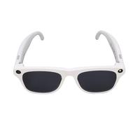 LUCKDANO Lunettes de Caméra Intelligentes Lunettes Intelligentes Alimentées par AI avec Caméra 4K Transcription Vocale de Traduction en Temps Réel pour Une Utilisation en Plein Air à (White)