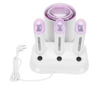 LUCKDANO Machine à Cire en Rouleau, Chauffage 220 W avec Bouton de Température Réglable et Couvercle Transparent, Pot Intérieur Amovible pour un Nettoyage Facile, 3 Cartouches (Prise UE 220V)