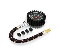 LUCKDANO Manomètre de Pression des Pneus 0~100 PSI avec Tube à Air de 165 Mm, Buse en Cuivre de Haute qualité, Couvercle de Protection en Caoutchouc, Précis et Léger, Convient aux Voitures,