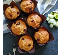 LUCKDANO Mini Gobelets à Pâtisserie Doublure de Gobelets en Papier Composite de Haute qualité, Adaptée aux Mariages, Fêtes d'anniversaire et Autres Petits rassemblements. (Marron foncé)