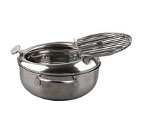 LUCKDANO Mini Marmite Japonaise en Acier Inoxydable avec Thermomètre - Outil de Cuisine Compatible avec Induction pour un Contrôle Précis de l'huile - Options 2,2 L et 3, (Taille S 20 cm/7,9 pouces)