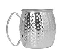LUCKDANO Mug Mule de Moscou Mug Mule de Moscou 500 Ml Tasse à Cocktail de Grande capacité en Acier Inoxydable 304, Finition Argentée élégante pour les, les Hôtels et les Restaurants (Couleur
