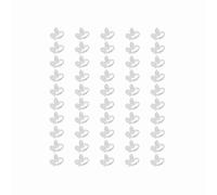 LUCKDANO Nail Chart Nail Ensemble d'anneaux de Tableau d'ongles de 50 Pièces - Affichage Couleur de Manucure Portable en Motif Papillon et Fleur, ABS, Parfait pour la Pratique et