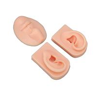 LUCKDANO Nez Prothétique Modèle 3D de Nez et de Bouche en Silicone - pour la Pratique du Perçage et les Accessoires d'entraînement à la Suture, Conception Semblable à un Humain, Matériau adapté aux