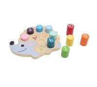 LUCKDANO Nombres en Bois Puzzle Hedgehog Color Cognition Toy pour Les Enfants Coordination des Yeux à la Main