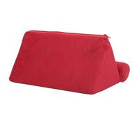 LUCKDANO Oreiller de Support de Lit, Support de Tablette, Tissu en Daim Doux pour Tablettes, Liseuses, Smartphones, Portable, Idéal pour Une Utilisation au Lit et sur Les Genoux, Couleur Rouge