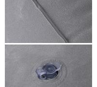 LUCKDANO Oreiller Repose-pieds de Voyage - Oreiller Gonflable pour Genoux pour Adultes et Enfants, Léger et Confortable, Parfait pour l'avion et le Camping (Bleu et gris)